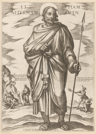 Św. Macieja I życie wieczne amen (tytuł na przedmiocie) Chrystus, Maryja i apostoł (tytuł serii) autorstwa Antonio Tempesta
