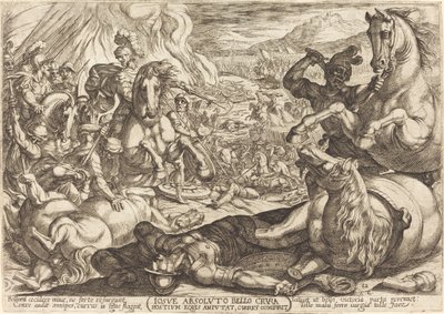 Joshua pali rydwany i odcina nogi swoim wrogom autorstwa Antonio Tempesta