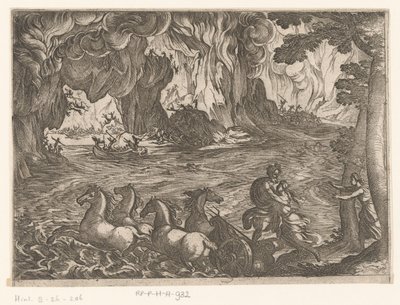 Krajobraz z napadem Prozerpiny Pejzaże ze scenami mitologicznymi (tytuł serii) autorstwa Antonio Tempesta