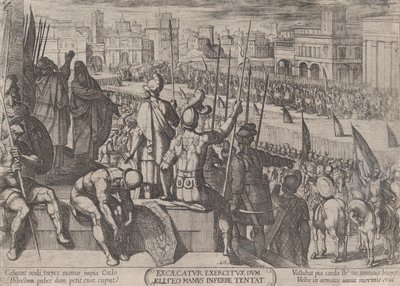 Obrazek 20: Elizeusz sprowadza oślepioną armię syryjską do króla Izraela, z..., ca. 1590-ok. 1610. autorstwa Antonio Tempesta