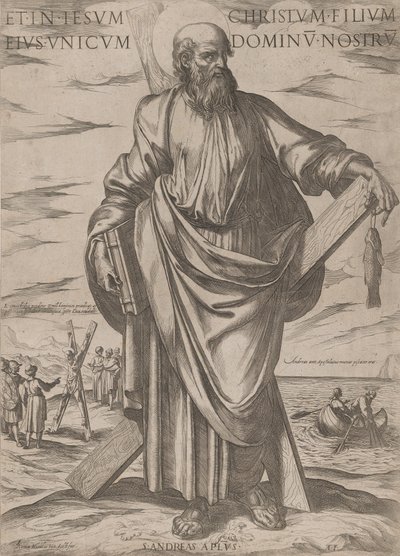 Św. Andrzej, z „Chrystus, Maryja i Apostołowie”, ca. 1590-ok. 1610. autorstwa Antonio Tempesta