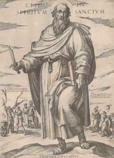 Św. Bartłomiej z cyklu „Chrystus, Maryja i Apostołowie”, ca. 1590-ok. 1610. autorstwa Antonio Tempesta