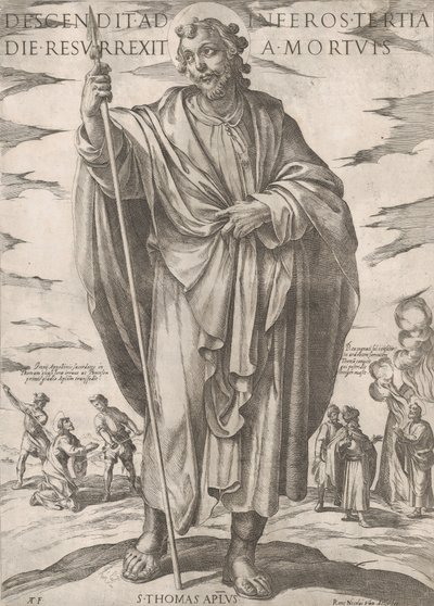 Św. Tomasz z „Chrystusa, Marii i Apostołów”, koniec XVI wieku. autorstwa Antonio Tempesta
