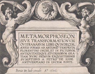 Strona tytułowa do „Metamorfoz” Owidiusza, 1606. autorstwa Antonio Tempesta