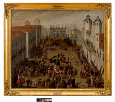 Turniej na Piazza del Castello, Turyn, 1620 autorstwa Antonio Tempesta