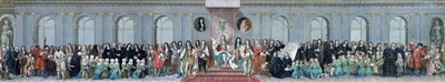 Jakub II (1633-1701) Przyjęcie matematycznych uczonych ze szpitala Chrystusa autorstwa Antonio Verrio