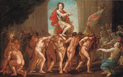 Szkic do muralu w Sali św. Jerzego w zamku Windsor, przedstawiający króla Wilhelma III intronizowanego w chwale autorstwa Antonio Verrio