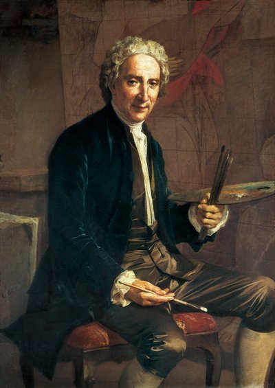 Portret Antoniego VILADOMAT i MANALT (1678-1755), malarza hiszpańskiego autorstwa Antonio Viladomat