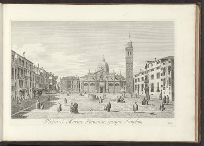 Gezicht op Campo Santa Maria Formosa te Venetië Plac św. Marii Formozy i świątynia (tytuł na obiekcie) Gezichten op bugemenen en pleinen in Venetië (tytuł serii) Najsłynniejsze widoki Wenecji z 38. ulgi powietrznej Kanału Antoniusza autorstwa Antonio Visentini