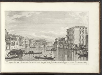 Gezicht op het Canal Grande, Palazzo Bembo en Palazzo Vendramin-Calergi te Venetië Prospect Houses of Bembo aż do Grimanos Calergios teraz Vendramenos (tytuł obiektu) Bardziej znane widoki Wenecji z paneli Kanału Antoniusza 38 aer autorstwa Antonio Visentini