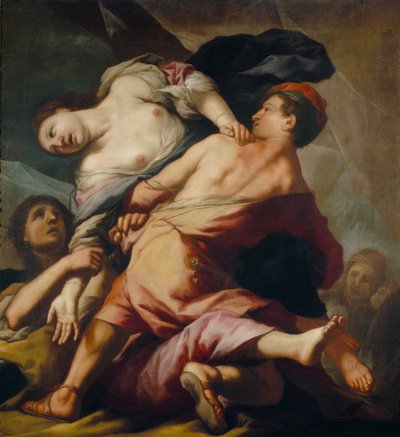 Scena gwałtu autorstwa Antonio Zanchi