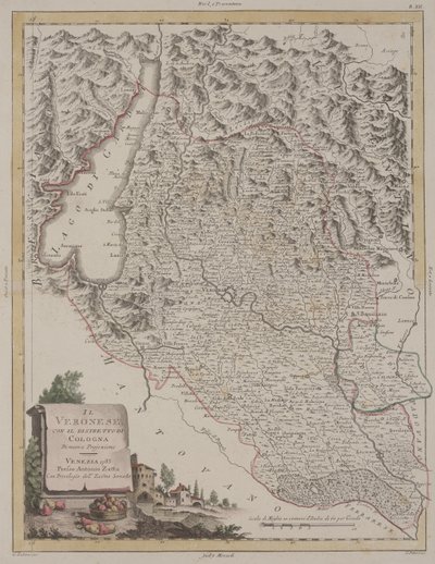 Region Werony z dystryktem Kolonia, 1783 autorstwa Antonio Zatta