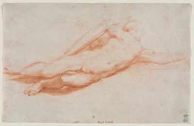 Studium Żołnierza Upadłego, prawdopodobnie nawrócenia Saula recto..., c. 1525. autorstwa Antonio da Correggio