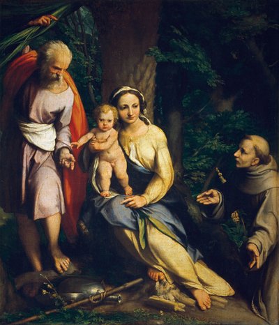 Reszta w ucieczce do Egiptu autorstwa Antonio da Correggio