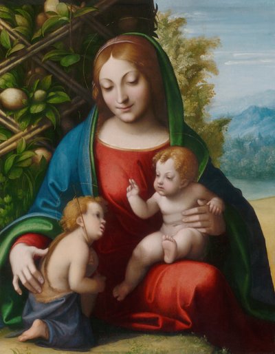 Dziewica i Dzieciątko z młodym świętym Janem Chrzcicielem autorstwa Antonio da Correggio