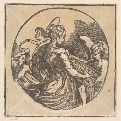 Św. Cecylia muzyk autorstwa Antonio da Trento (possibly)