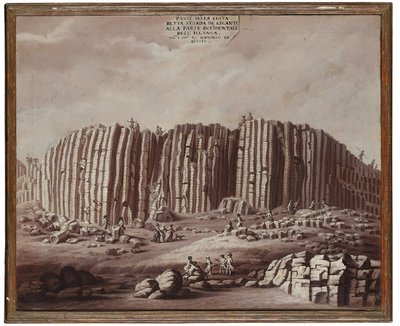 Grobla Olbrzyma, Irlandia (olej na płótnie) autorstwa Antonio de Bittio