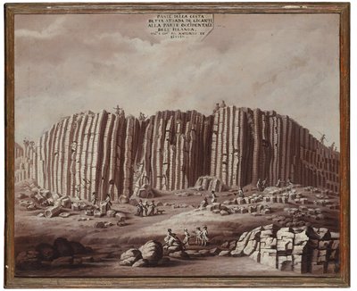 Grobla Olbrzyma, Irlandia (olej na płótnie) autorstwa Antonio de Bittio
