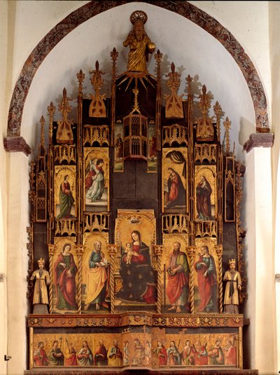 Poliptyk Poematu Odkupienia i Koronacji Marii Panny Obraz na drewnie autorstwa Antonello de Saliba autorstwa Antonio de Saliba