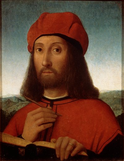 Portret mężczyzny, koniec XV lub początek XVI wieku. autorstwa Antonio de Saliba