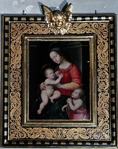 Madonna z Dzieciątkiem ze św. Janem Chrzcicielem (olej na desce) autorstwa Antonio del Ceraiolo