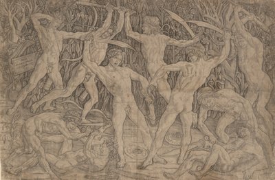 Bitwa Nagich Mężczyzn, ca. 1470-90., ca. 1470-90. autorstwa Antonio Pollaiuolo