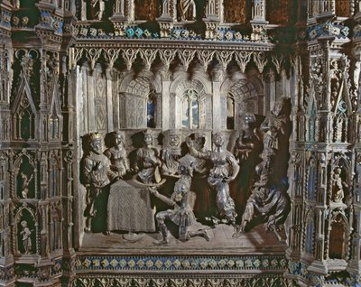 Uczta Heroda, z tańcem Salomei, ołtarz Argento, 1478 (srebro) autorstwa Antonio di Salvi