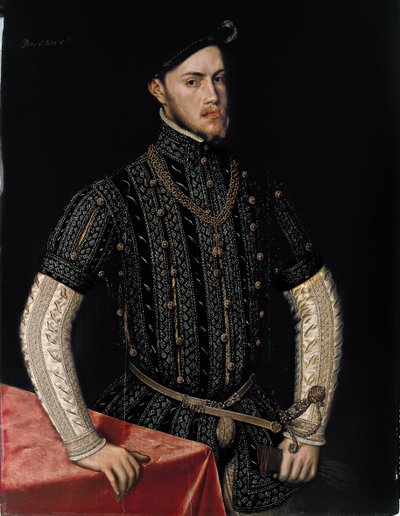 Portret Filipa II 1527-1598, króla Hiszpanii i Portugalii, ca. 1550 autorstwa Antonis Mor