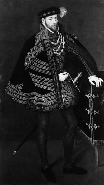 Portret mężczyzny, prawdopodobnie Ottavio Farnese 1524-1586, książę Parmy i Piacenzy, 1563. autorstwa Antonis Mor