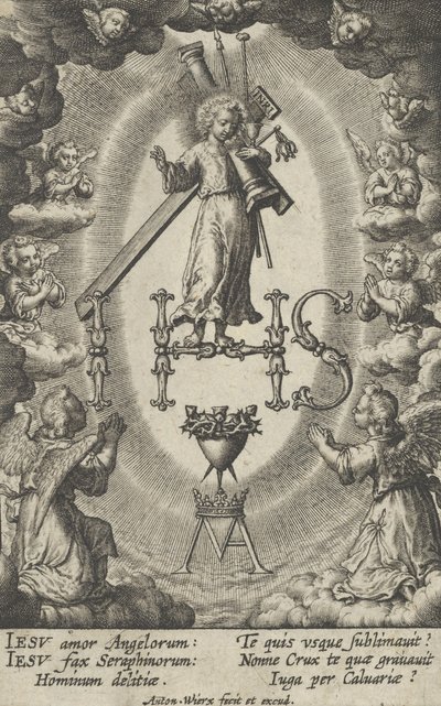 Święty Monogram. autorstwa Antonius Wierix