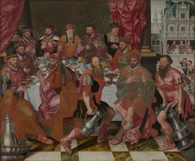 Bankiet radnych ratusza, 1574 r. autorstwa Antoon Claeissens