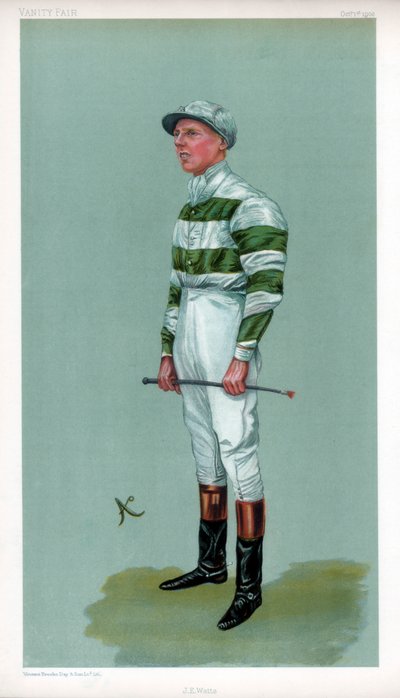 John Evelyn Watts, brytyjski dżokej, 1903. autorstwa Ao