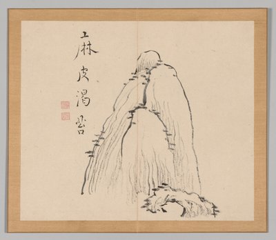 Podwójny Album Studiów Krajobrazowych wg Ikeno Taiga, t. 1 k. 10, XVIII w. autorstwa Aoki Shukuya