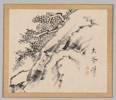 Podwójny Album Studiów Krajobrazowych wg Ikeno Taiga, t. 1 k. 9, XVIII w. autorstwa Aoki Shukuya