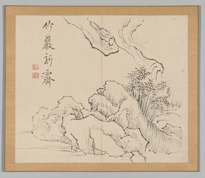 Podwójny Album Studiów Krajobrazowych wg Ikeno Tajga, t. 2 k. XIX, XVIII w. autorstwa Aoki Shukuya
