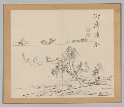 Podwójny Album Studiów Krajobrazowych wg Ikeno Taiga, t. 2 s. 27, XVIII w. autorstwa Aoki Shukuya