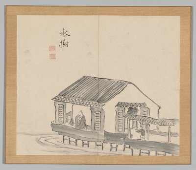 Podwójny Album Studiów Krajobrazowych wg Ikeno Taiga, t. 2 s. 29, XVIII w. autorstwa Aoki Shukuya