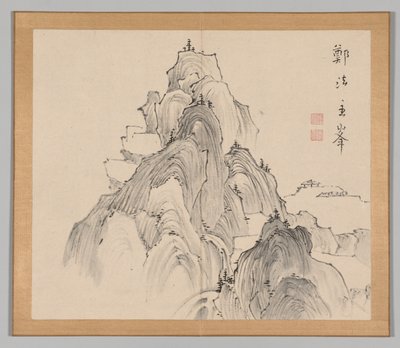 Podwójny Album Studiów Krajobrazowych wg Ikeno Taiga, t. 2 s. 2, XVIII w. autorstwa Aoki Shukuya