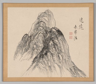 Podwójny Album Studiów Krajobrazowych wg Ikeno Taiga, t. 2 s. 3, XVIII w. autorstwa Aoki Shukuya