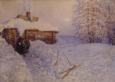 Bania zimą, 1919 autorstwa Apollinari Mikhailovich Vasnetsov