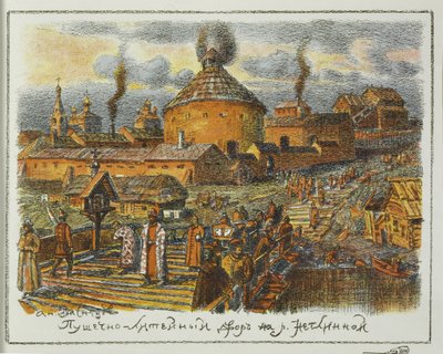 Pralnia armat na rzece Nieglinnaja w XVII wieku, 1918 autorstwa Apollinari Mikhailovich Vasnetsov