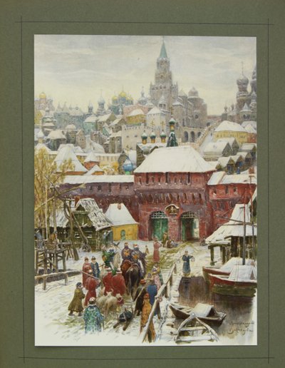 Ilustracja do Wielkiego Księcia, Cara i Cesarskiego Łowiectwa w Rosji autorstwa N. Kutepova, 1896 autorstwa Apollinari Mikhailovich Vasnetsov