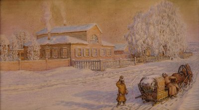 Nasz dom w Ryabowie, 1918-1919 autorstwa Apollinari Mikhailovich Vasnetsov