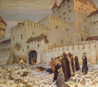 The Killing Ground (Rekonstrukcja Starej Moskwy) autorstwa Apollinari Mikhailovich Vasnetsov