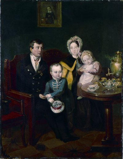Portret rodzinny, 1837 autorstwa Apollon Nikolayevich Mokritsky