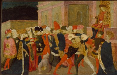 Gwałt Sabinek, XV wiek autorstwa Apollonio di Giovanni di Tommaso
