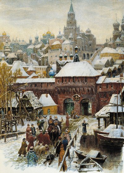 Moskwa w XVII wieku, koniec XIX - początek XX wieku. autorstwa Appolinari Mikhaylovich Vasnetsov