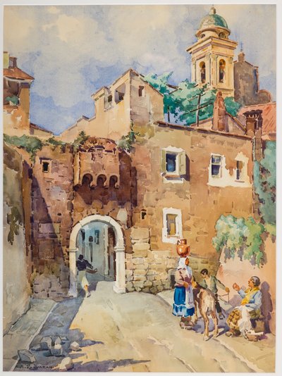 Most św. Józefa (akwarela na papierze) autorstwa Arcangelo Salvarani