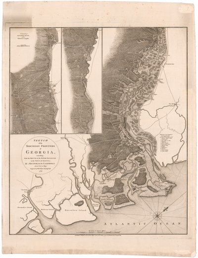 Mapa północnych granic Gruzji autorstwa Campbella autorstwa Archibald (after) Campbell