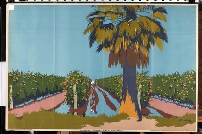 Nawadnianie porzeczek - Australia (kolor lito) autorstwa Archibald Bertram Webb